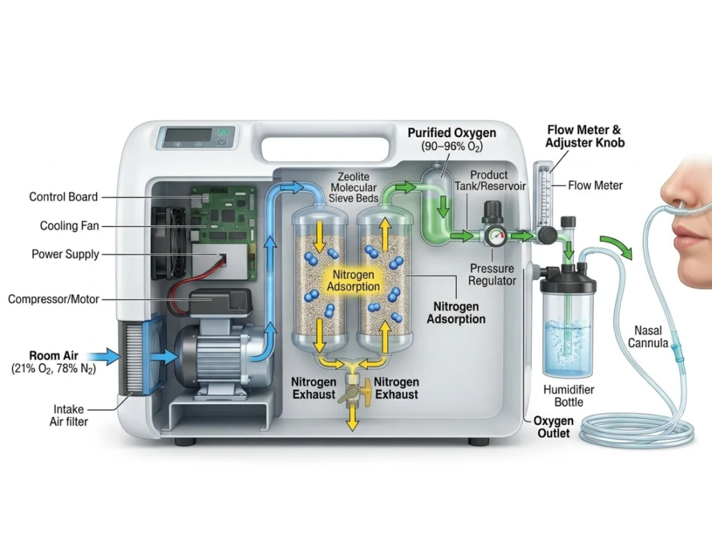 Oxygen Concentrator Works