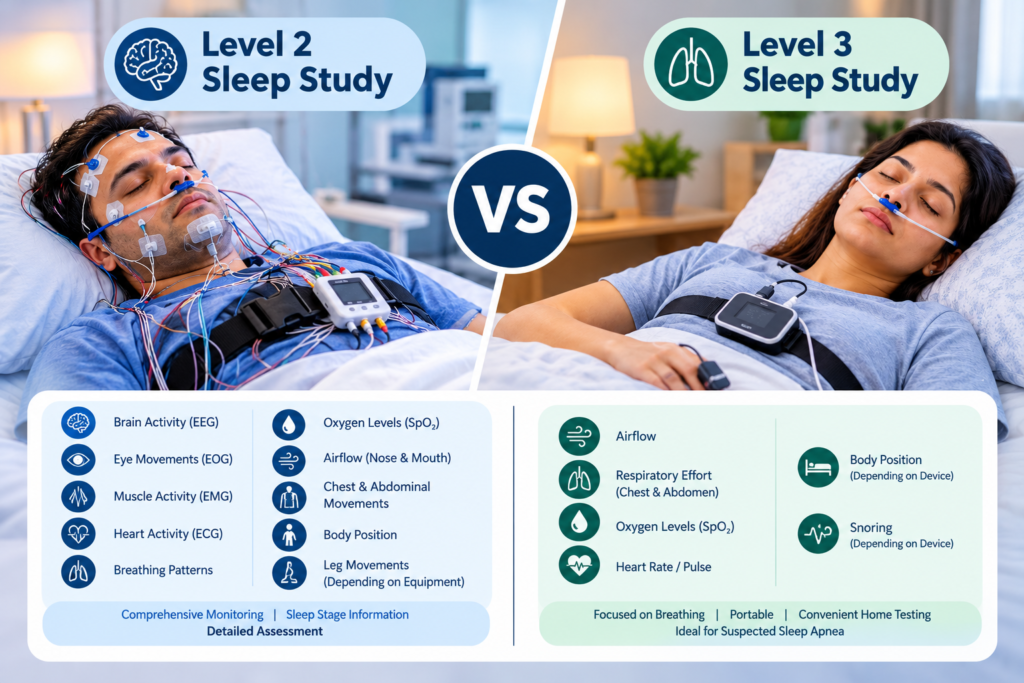 Level 2 vs Level 3 Sleep Study